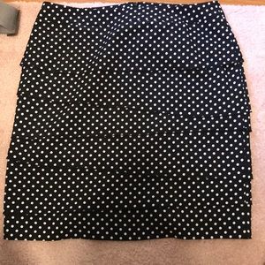 Polka dot White House Black Market Pencil Skirt